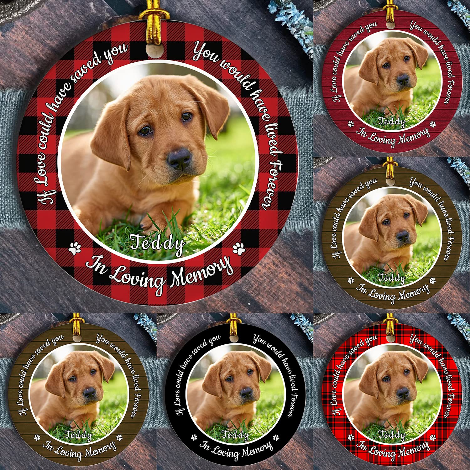 Personalized in Loving Memory Pet Ornament - Dog Cat Rabbit Memorial, 2026 Christmas Photo Ornament, You Would Have Lived Forever, Cat Sympathy Gift, Picture Remembrance Keepsake, Pet Loss Decor