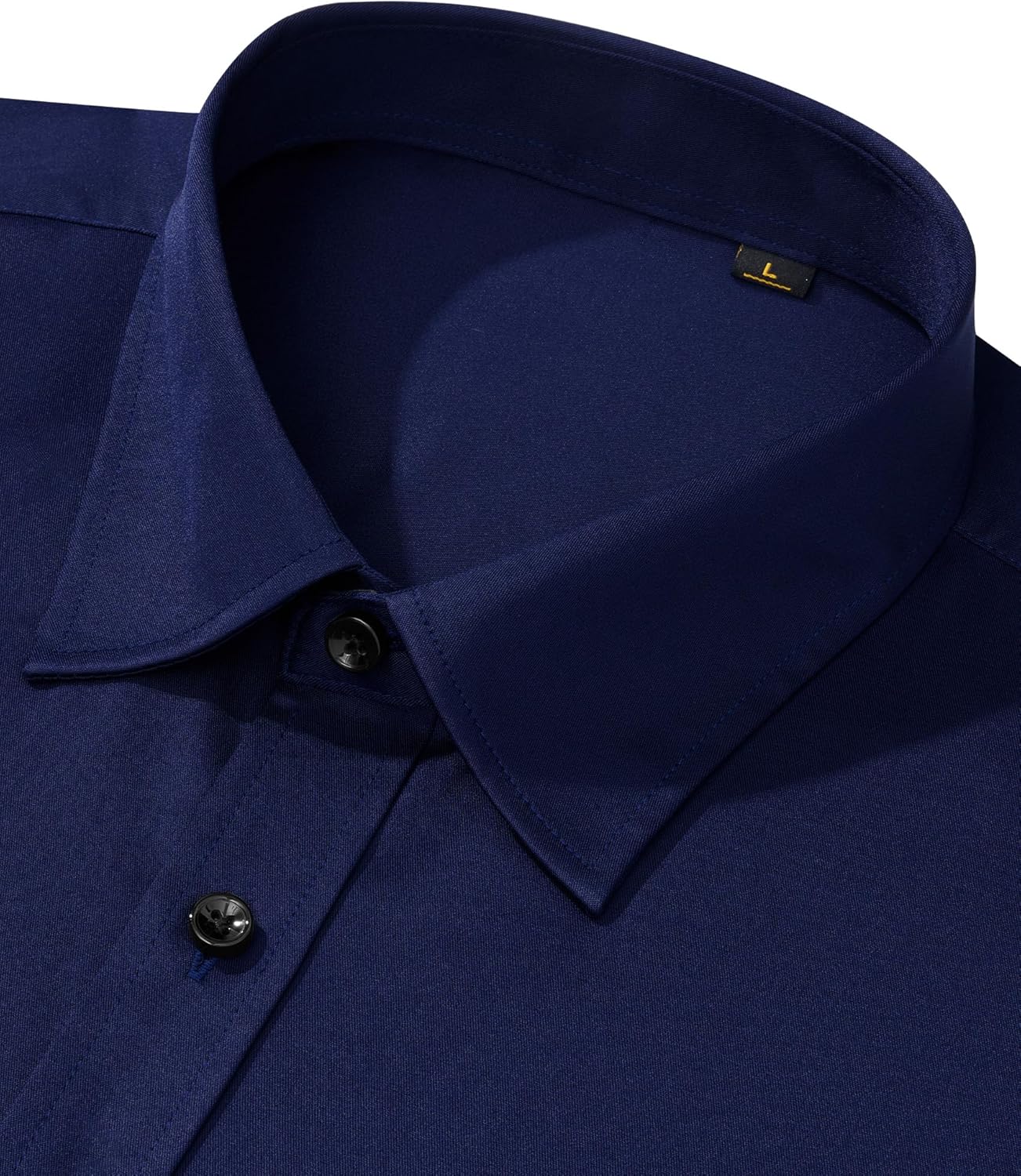 Alimens & Gentle Men's Dress Shirts Long Sleeve Wrinkle Free Stretch Business Casual Wedding Button Down Shirt - Image 3