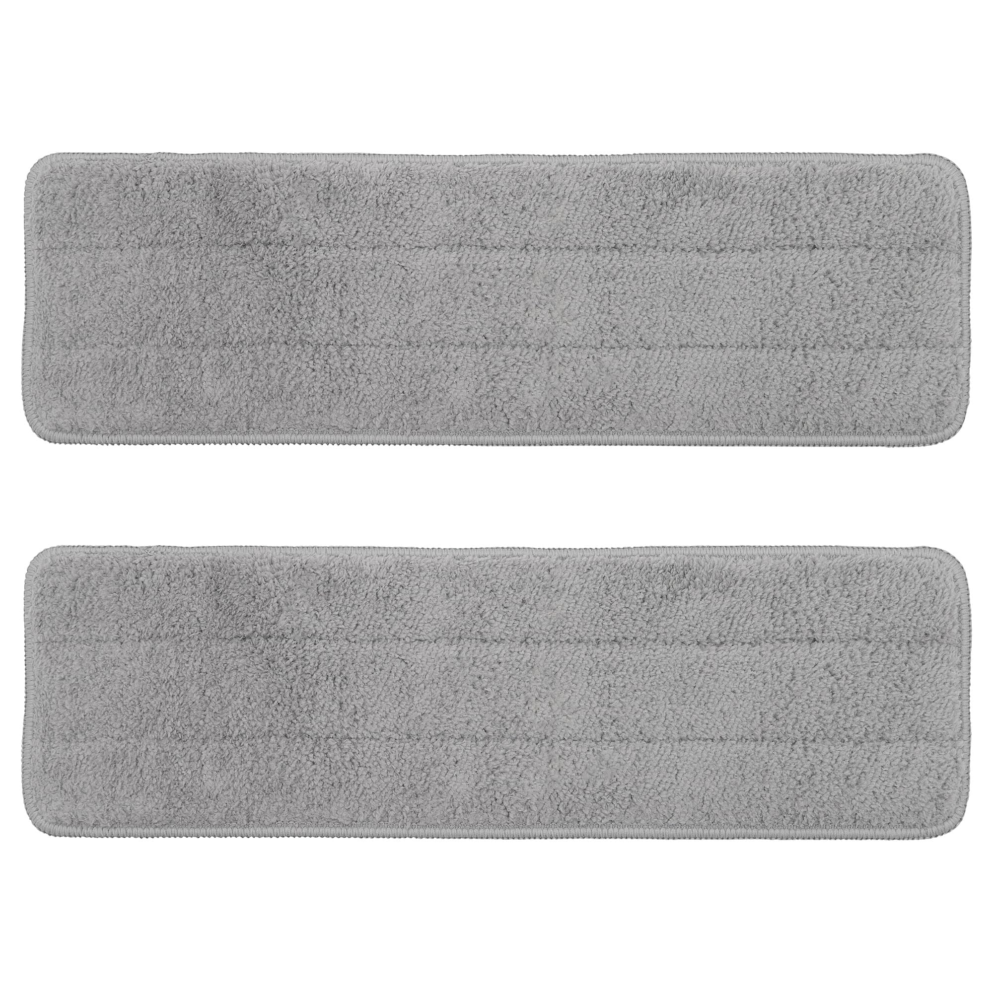 Serpillière en microfibre absorbante PEPPRIG lavable pour balai plat gris