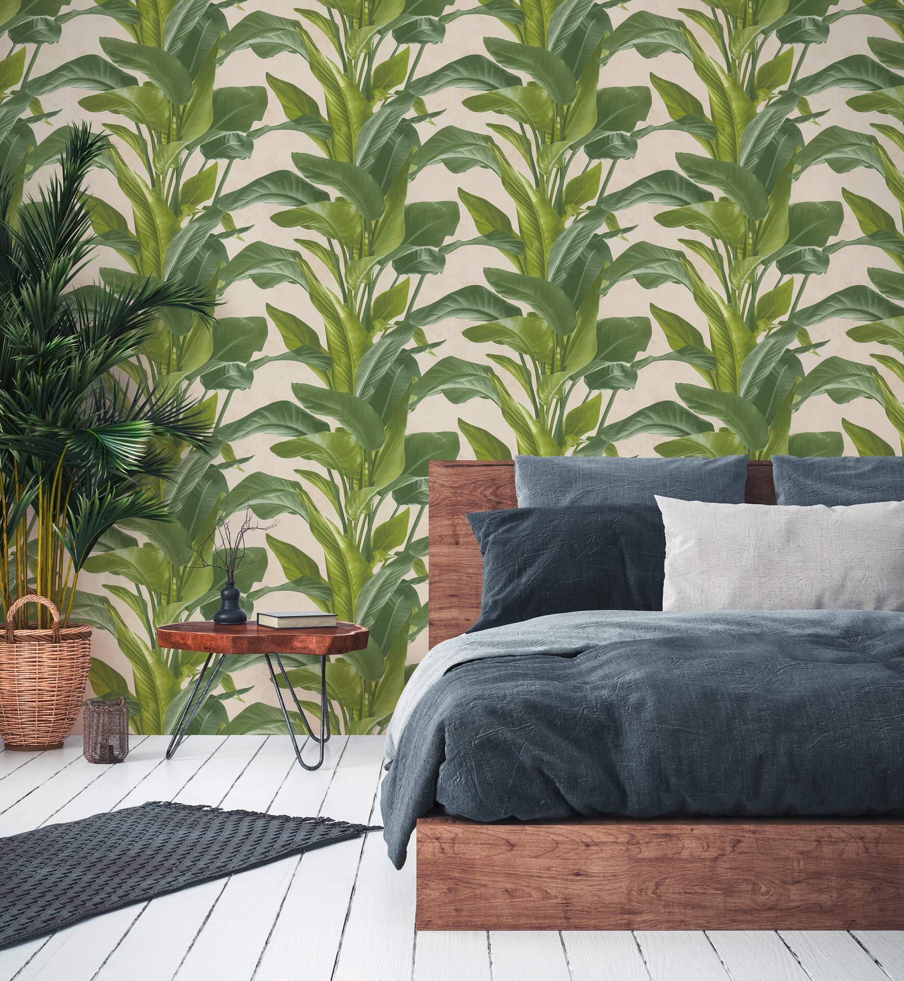 Livingwalls Floral Wallpaper Metropolitan Stories 2 A.S. Création Non-Woven 10.05 m x 0.53 m Creme Green Made in Germany 378623 37862-3 - Image 4