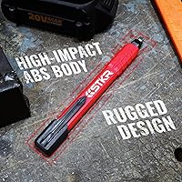 Vista 2 de STKR Concepts Lápiz de carpintero mecánico con 3 piezas de plomo de repuesto, rojo (77629)
