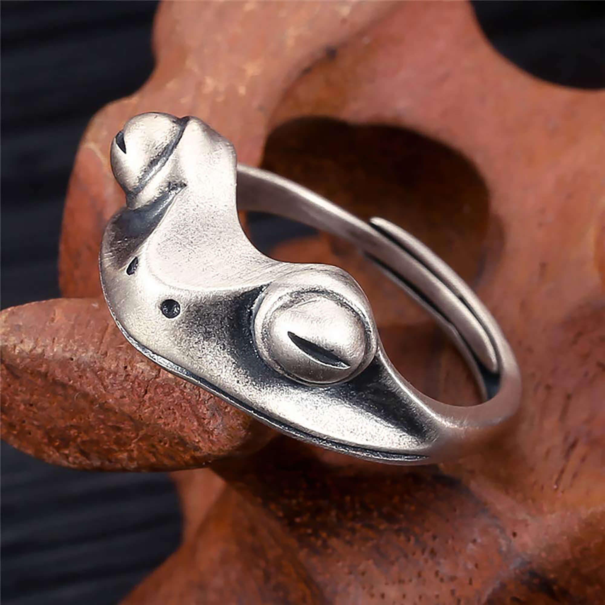 Anillo Ajustable Abierto Abrazo Para Mujer Plata Solida 925