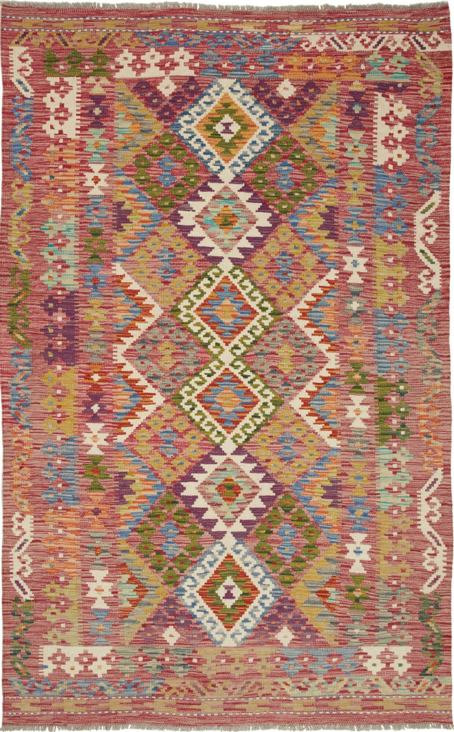 Tapis d'orient Kilim Afghan en laine, pièce unique d'artisanat