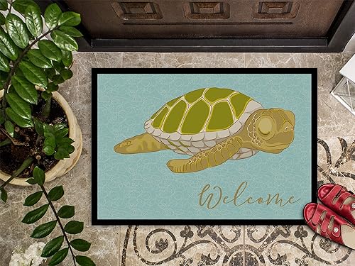 Miniatura 3 de Caroline's Treasures BB8562MAT - Tapete de bienvenida con diseño de tortuga marina de 18 x 27 pulgadas, para interiores y exteriores, para entrada,