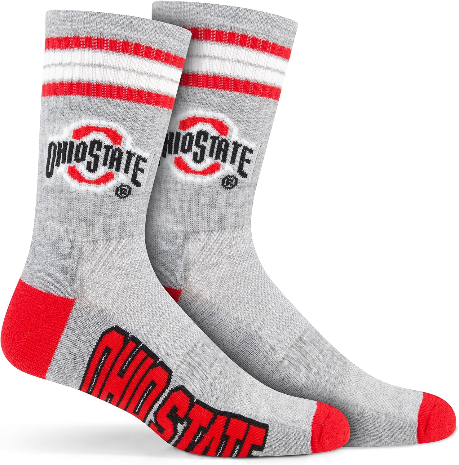 Ultra Game Men's NCAA Official Athletic Cushioned Secure Fit Team Crew Socks-3 Pack