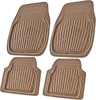 Vista 10 de CAR PASS 4 piezas de tapetes de cuero para auto - Juego completo de tapetes de auto impermeables 3D lindos para niñas para todo tipo de clima