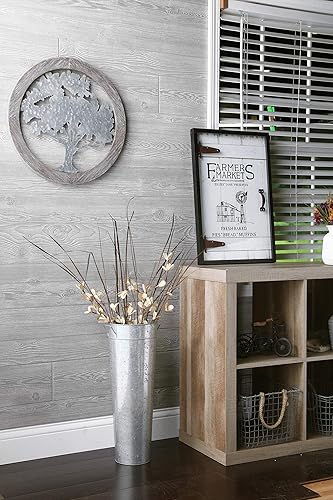 Miniatura 2 de Florero galvanizado de 15 pulgadas de altura Hosleys Ideal para arreglos de flores secas decorativas en el hogar como regalo de bodas salones de Spa