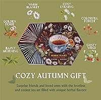 Vista 2 de ACORUS Juego de té de sabor otoñal, paquete variado de té de hierbas naturales, caja de té surtida, juego de regalo de té de 6 tés diferentes