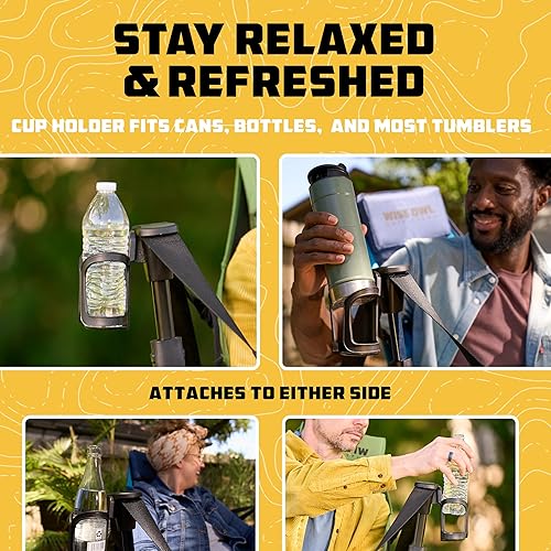 Miniatura 5 de Wise Owl Outfitters Silla hamaca para adultos  Cómoda silla mecedora plegable portátil con bolsa de transporte  Ideal para césped, campamento y