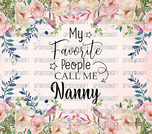 Miniatura 2 de My Favorite People Call Me Nanny - Vaso delgado de 20 onzas para sublimación, bonito regalo para el día de la madre, taza de viaje floral para