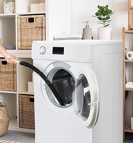 Miniatura 6 de Cepillo limpiador de ventilación para secadora de ventilación, trampa de ventilación y removedor de pelusas, cepillo de bobina de refrigerador largo