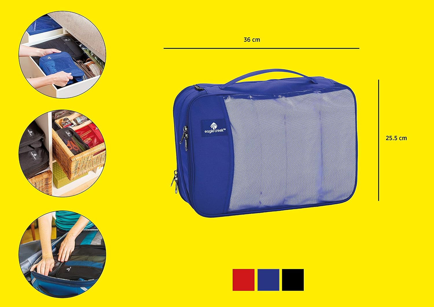  | Eagle Creek Pack-It Clean/Dirty Split Cube Packing Organizer, Red Fire | Packing Organizers