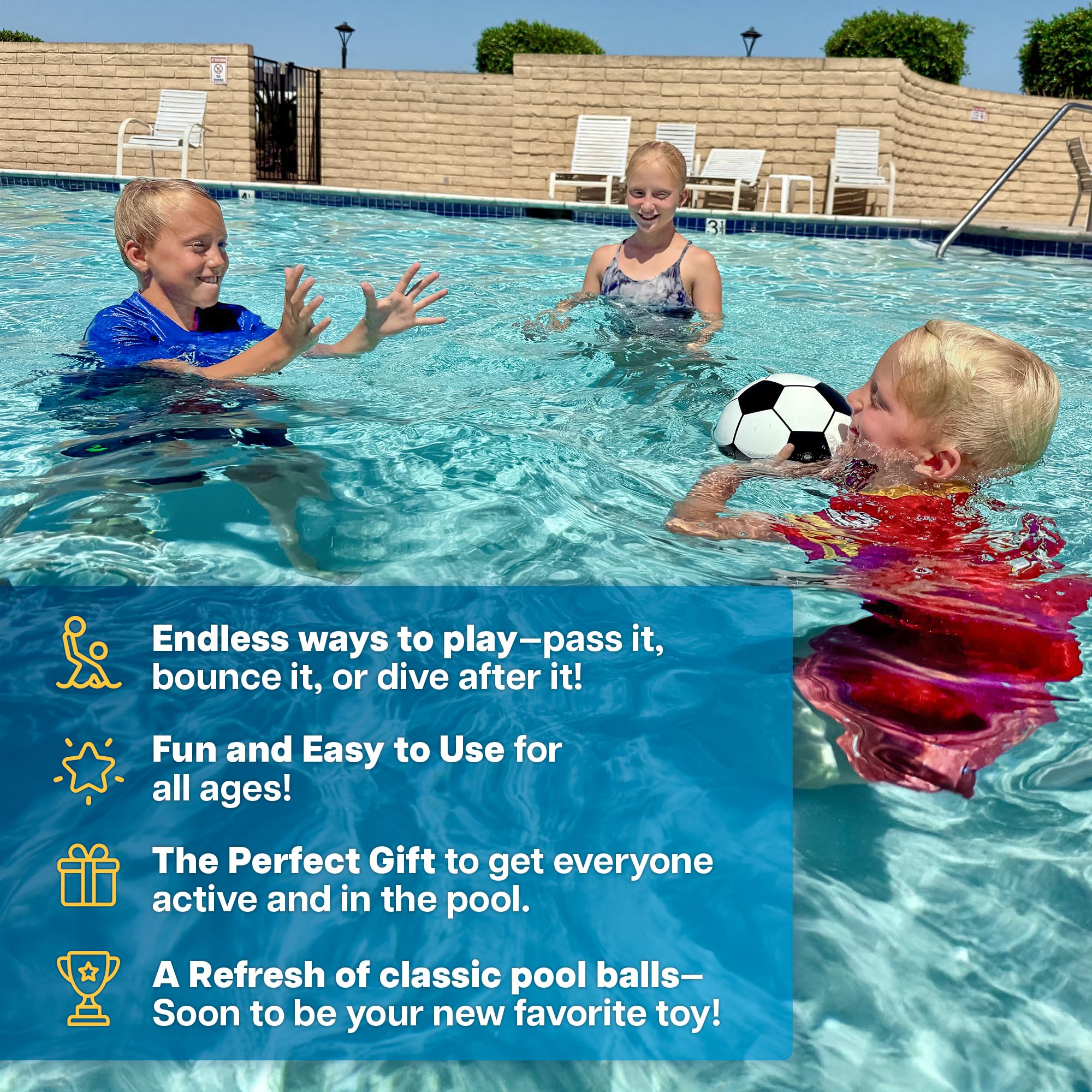 Aqua Dive Fußball – lustiges Unterwasser-Pool-Spielzeug für Kinder ab 8–12 Jahren – beste Poolspiele, Outdoor-Ballspiel für Kinder – Wasserspielzeug für Sommerpartys und Wassermelonen-Strandspiele