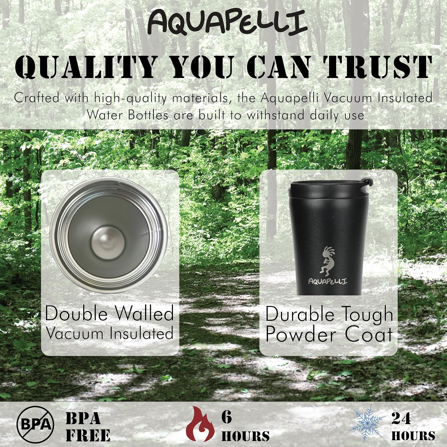 Vacuum Insulated Travel Coffee Mug, 16 Ounces, Midnight Black