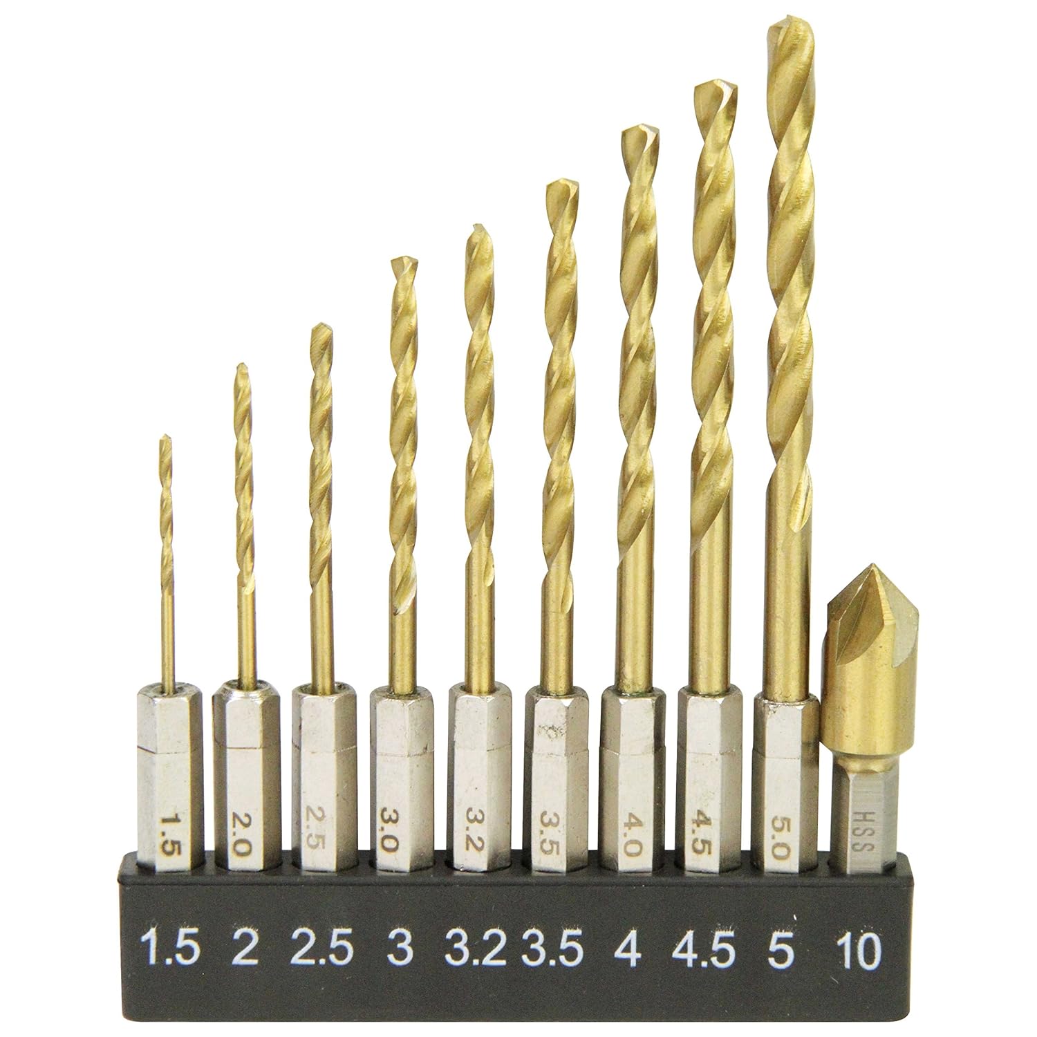 E – Value Hex Axis Aircraft Drill & Free Drill Set ETD – 10free