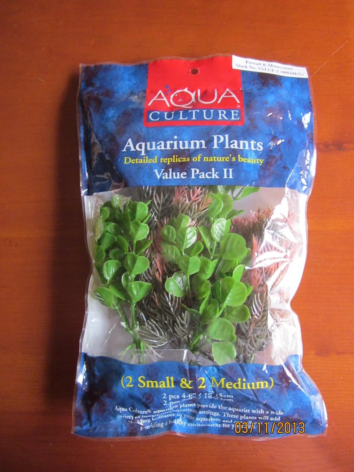 Aqua Culture Foxtail & Moneywort Artificial Aquarium