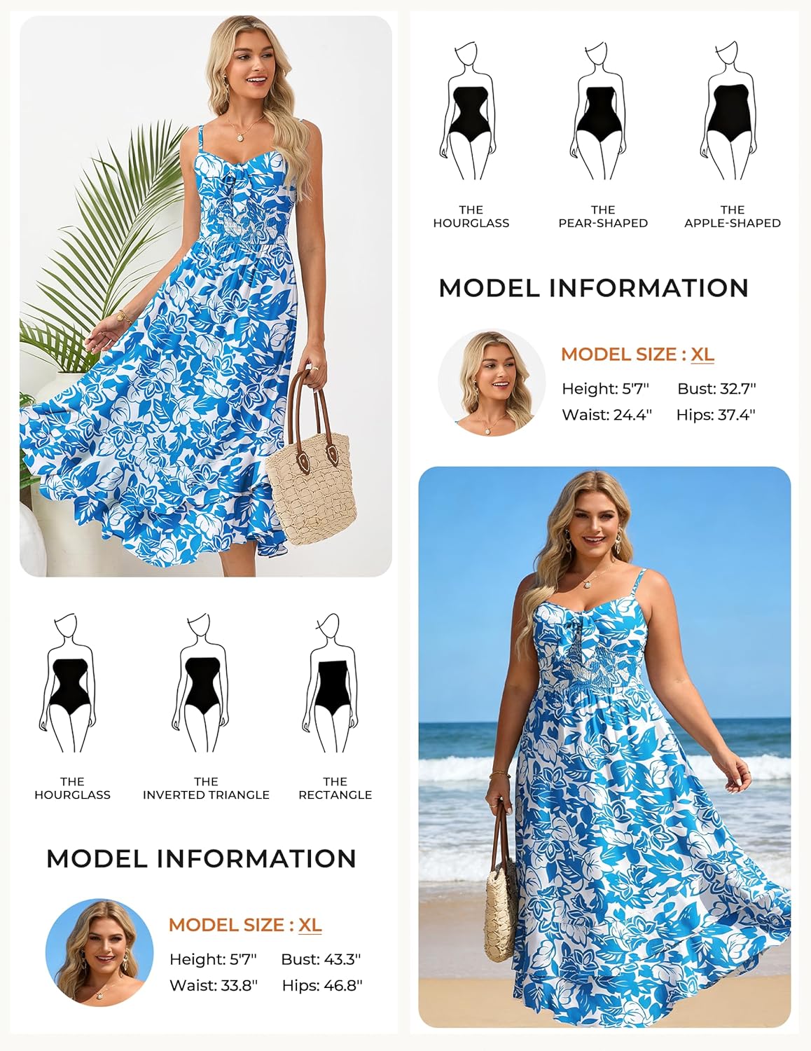 GRACE KARIN Women's Summer Floral Maxi Dress Spaghetti Strap A Line Beach Boho Dresses Ruffle Tiered Casual Dress - Image 3