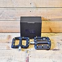 Vista 6 de Funn Black Magic - Juego de pedales de bicicleta de montaña planos de plástico – Pedales de bicicleta ligeros de plataforma ancha para estabilidad
