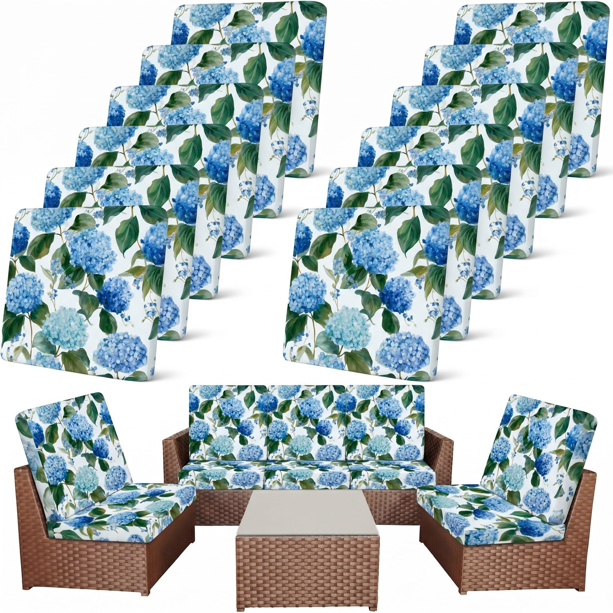 Colorful Patio Cushion Covers - 12 Pack -19