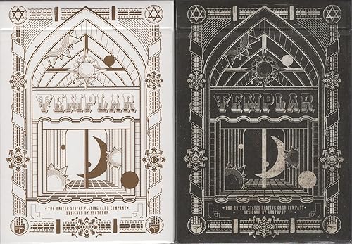 Templar 2Deck SetGold & Brown Juego de cartas USPCC Poker Tamaño personalizado Limited