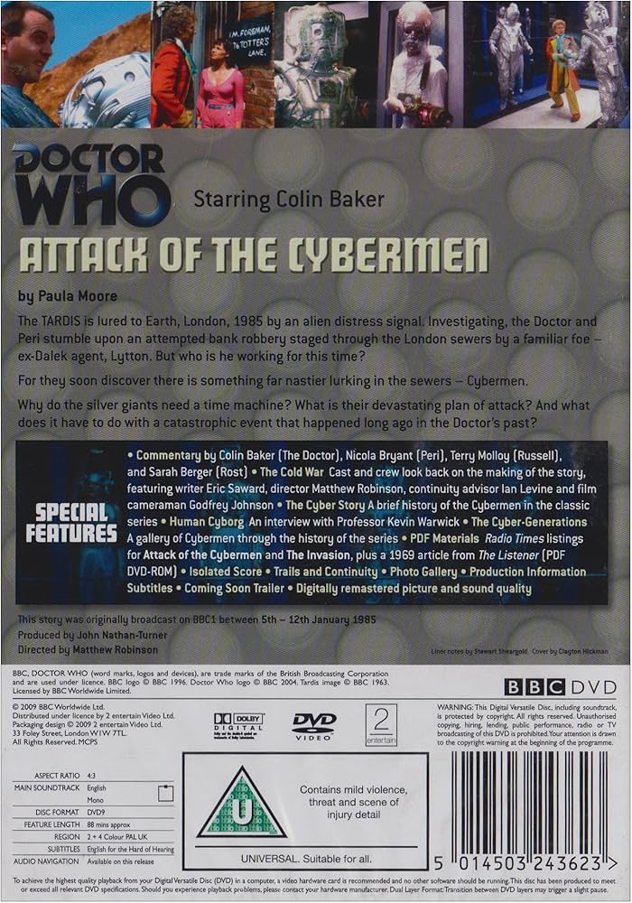 その他 Doctor Who: Attack of the Cyberman - Episode 138 [DVD] Amazon.com: Doctor Who: Attack of the Cybermen (DVD