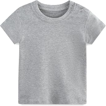 Baby Multicolor Short Sleeve T-Shirt Tee Summer Solid 100% Cotton Basic Clothes