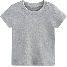 Baby Multicolor Short Sleeve T-Shirt Tee Summer Solid 100% Cotton Basic Clothes