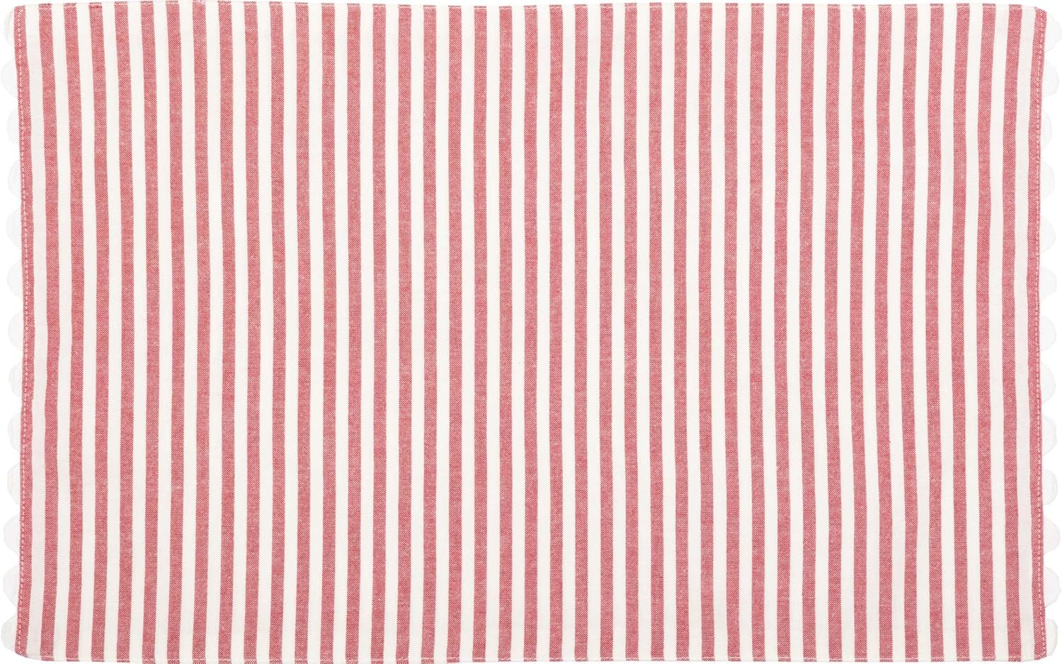 Piper Classics Farmhouse Ticking Stripe Red Placemat, Set of 4, 12x18