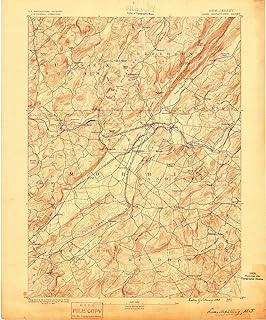 New Jersey Maps - 1888 Lake Hopatcong, NJ - USGS Historical Topographic Wall Art : 20in x 24in, Large Wall Art Map