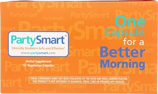 PartySmart Herbal Supplement, For a Better Morning After, 550 mg, 10 Capsules