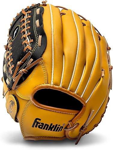 Vista 256 de Franklin Sports Field Master Baseball + Softball Glove - Field Master Adult + Youth Baseball + Softball Mitt - Men's + Women's Gloves - Right Hand