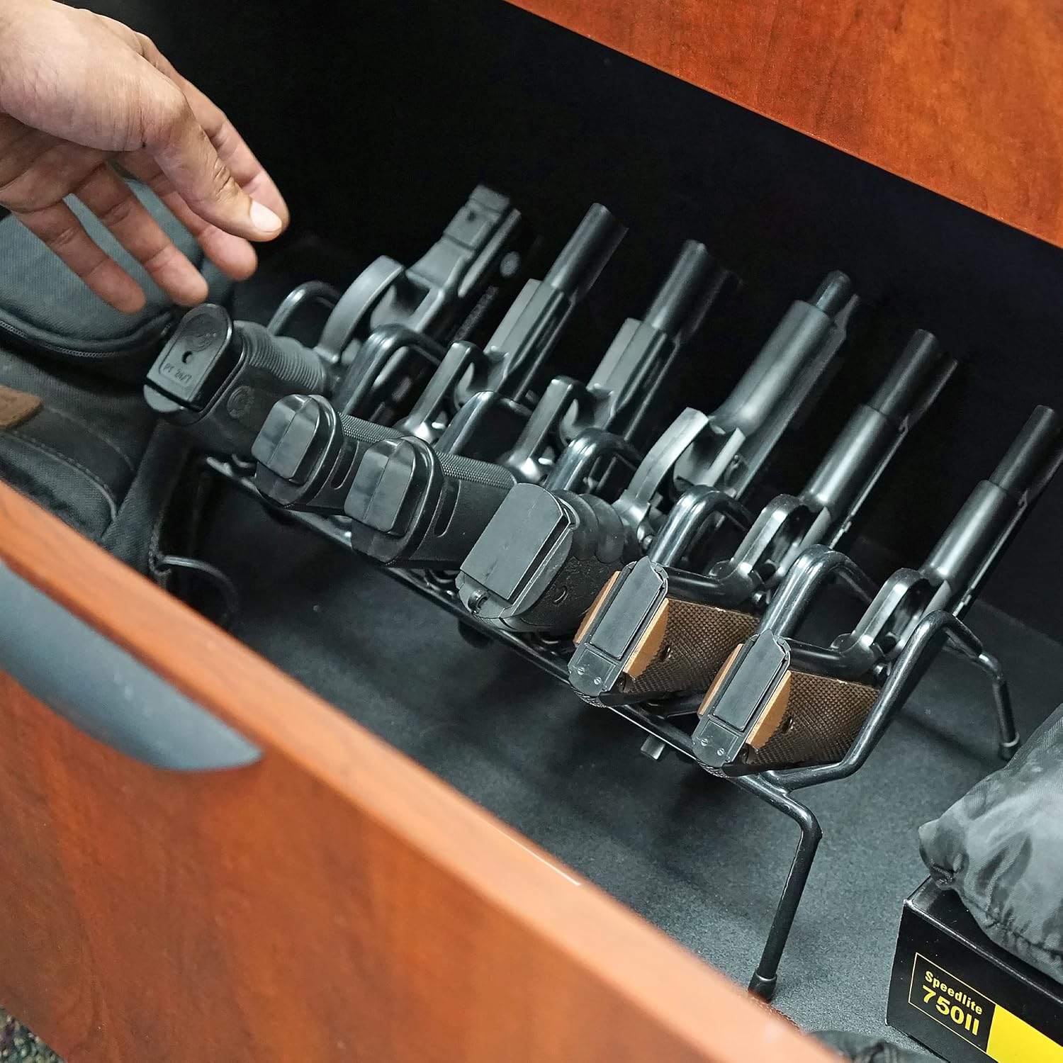 Handgun Rack 6 Gun Model, Black : Sports & Outdoors