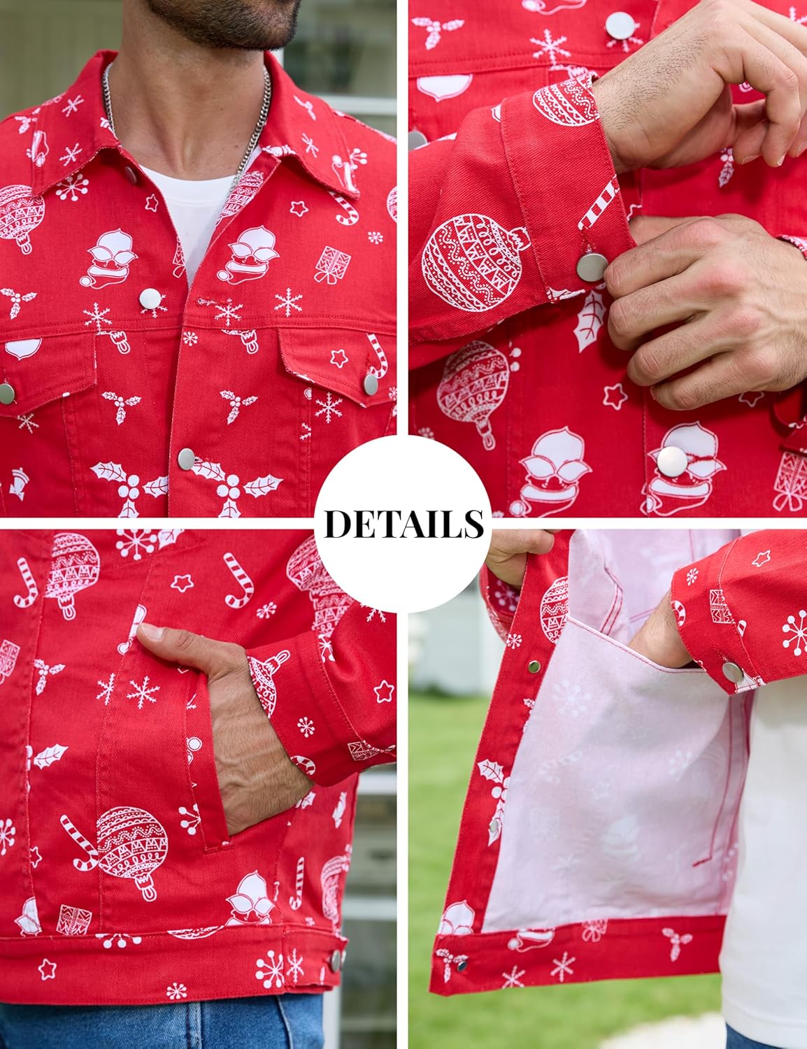 Bindefon Jaqueta jeans masculina de Natal para caminhoneiro, sem forro, estampada, para homens em promoção! Veja a oferta e mais achadinhos de Jaquetas & Casacos 7 Hoje é o melhor dia para comprar Bindefon Jaqueta jeans masculina de Natal para caminhoneiro, sem forro, estampada, para homens com aquele preço maroto! Promoção! Aproveite a oferta! 7