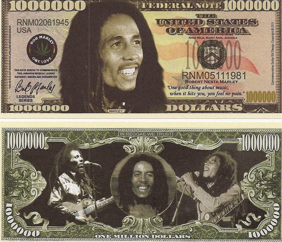 Play Million Dollar Reggae Novelty Bill Collectible