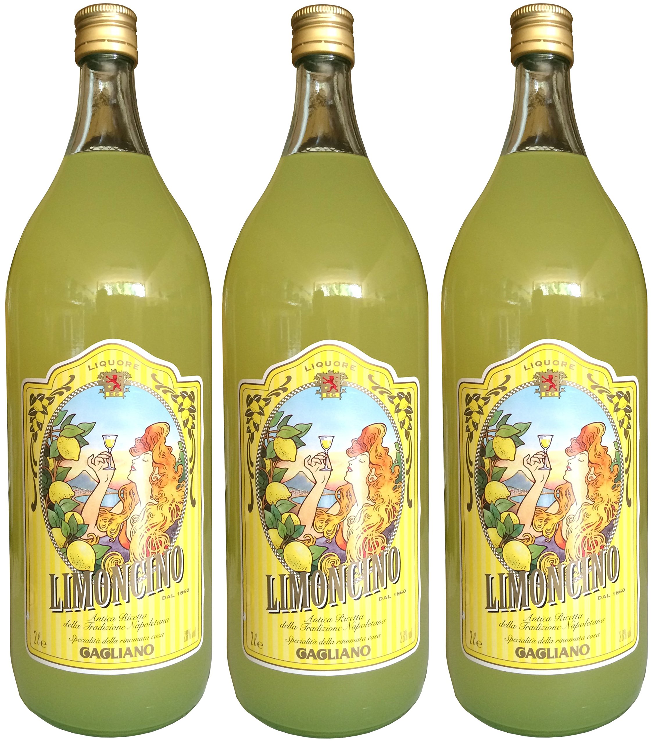 Limoncino Gagliano Marcati Tradizionale (3 x 2L) - Italienischer Zitronen Likör 28% Vol.