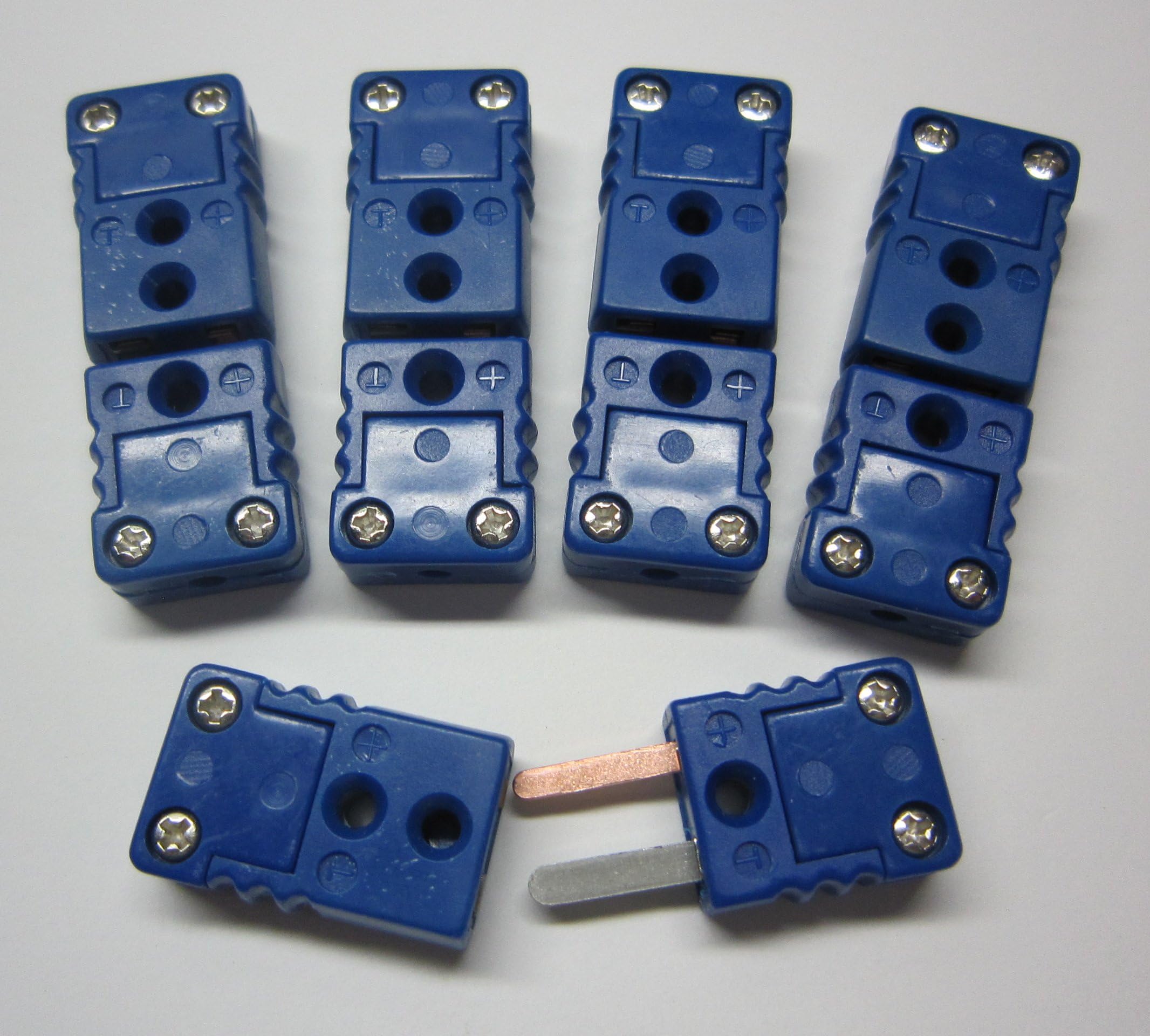 Mini T-Type Thermocouple Wire Connector, Cable Connector, 5 Sets Pairs Male and Female Plugs