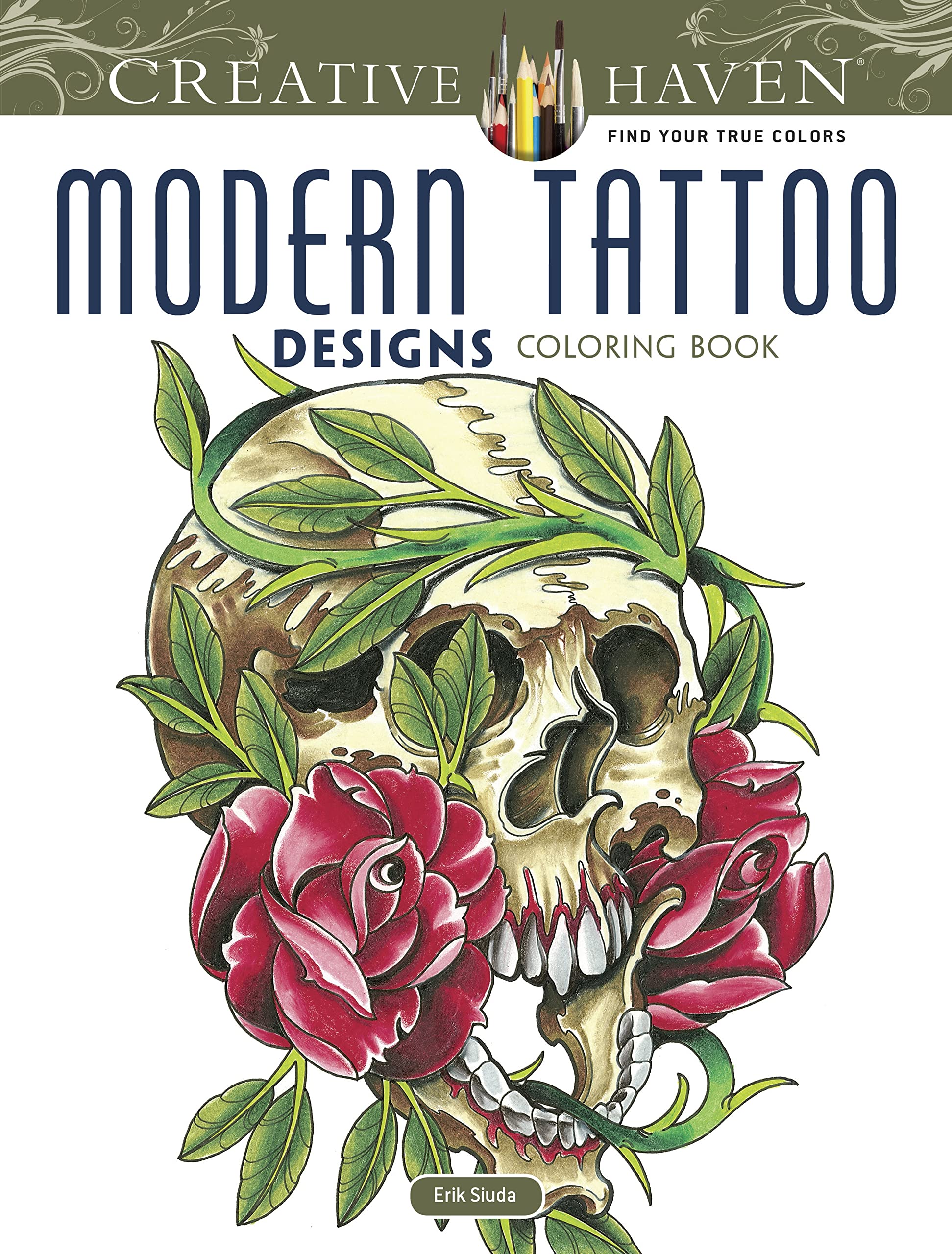 Dover Creative Haven Modern Tattoo Designs Coloring Book