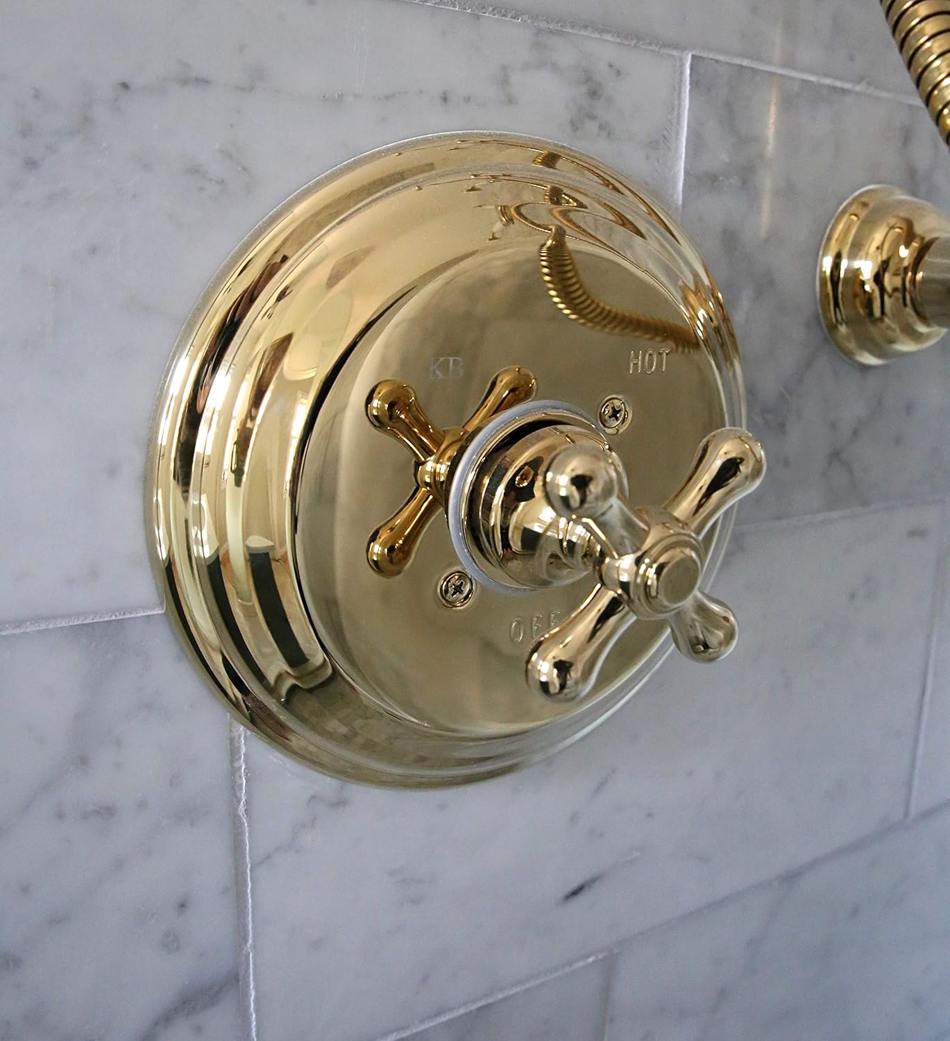 Fеаturеd Prоduсt Kingston Brass KB3632AXSO Restoration Shower Faucet, Polished Brass