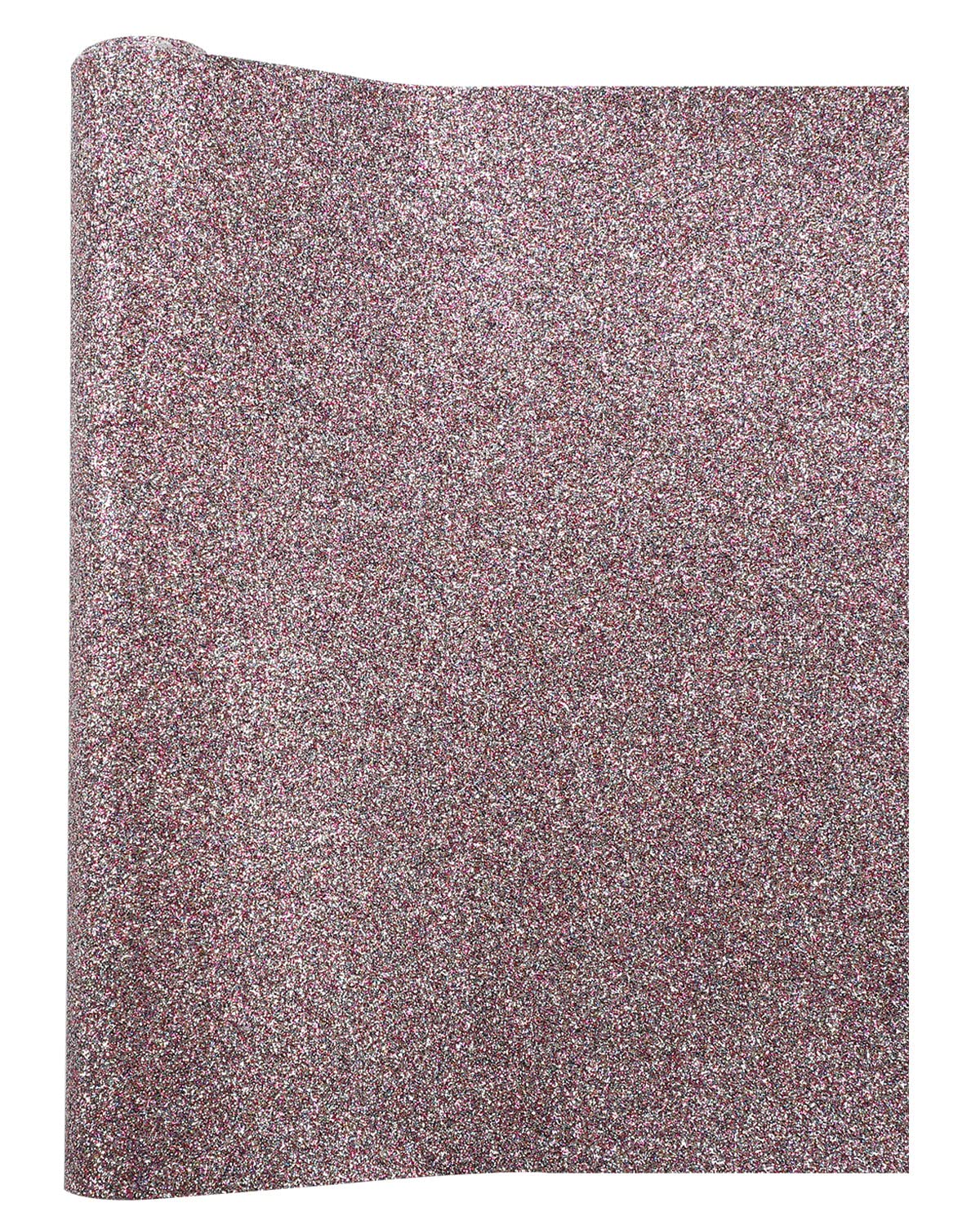 Picheng Faux Leather Roll Sparkly Superfine Glitter Vinyl Fabric Fine Glitter PU Leather Canvas Perfect for Craft DIY Handmade Jewelry Earrings Bows Craft Making 8.2''x53'' (Multicolor Glitter)