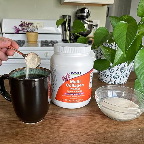 Miniatura 6 de NOW Foods Suplementos, Proteína Multi Colágeno Tipos I, II y III en polvo, huesos, articulaciones y salud de la piel, 16 oz (454 g)