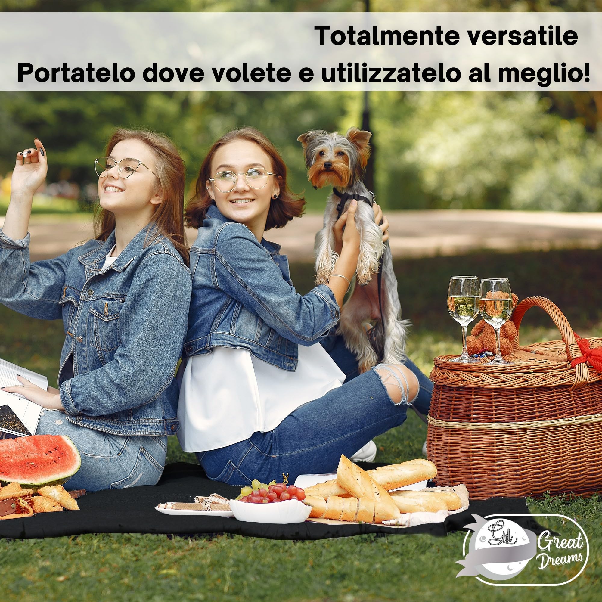GreatDreams® Coprisedile per cani - Coprisedile impermeabile e resistente per cani - Protezione per auto per cani - Universale per SUV - Camion - Sedile singolo anteriore - 105 cm x 50 cm.