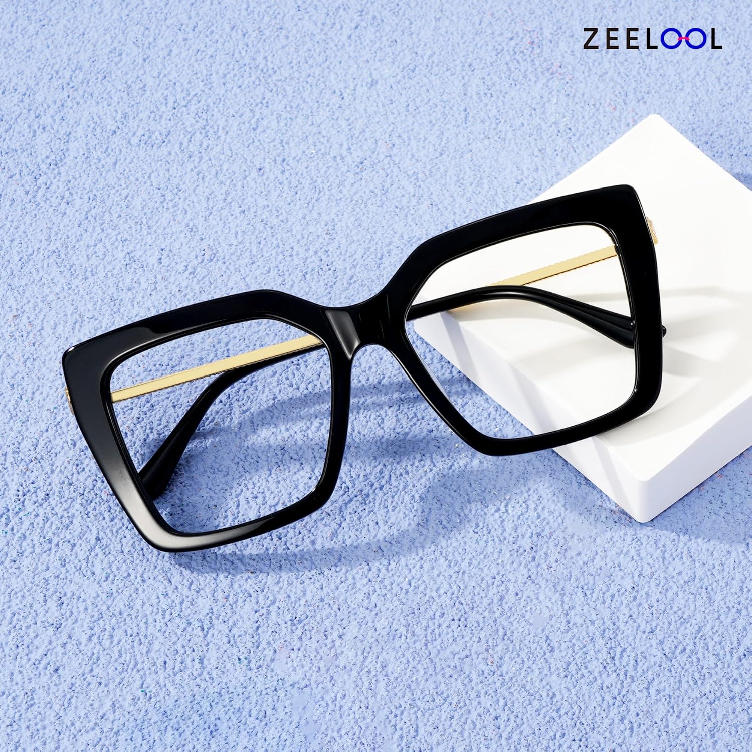 Zeelool Oversized Blue Light Glasses for Women Classic Designer Square Eyeglasses Frames Non Prescription - Image 2