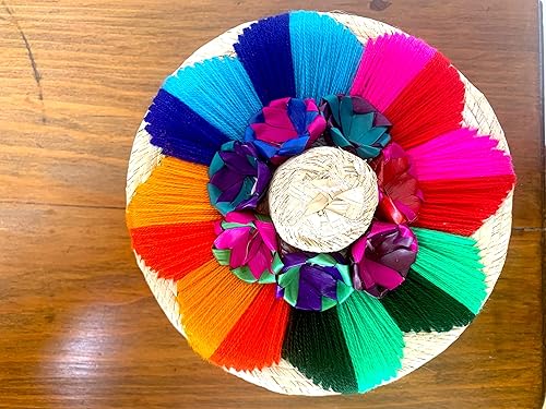 Miniatura 7 de Mexican Fiesta Tortilla Warmer Auténtico Tortillero - TortillasCesta de pan tejida a mano - Hecho en México, Tortillera de Palma