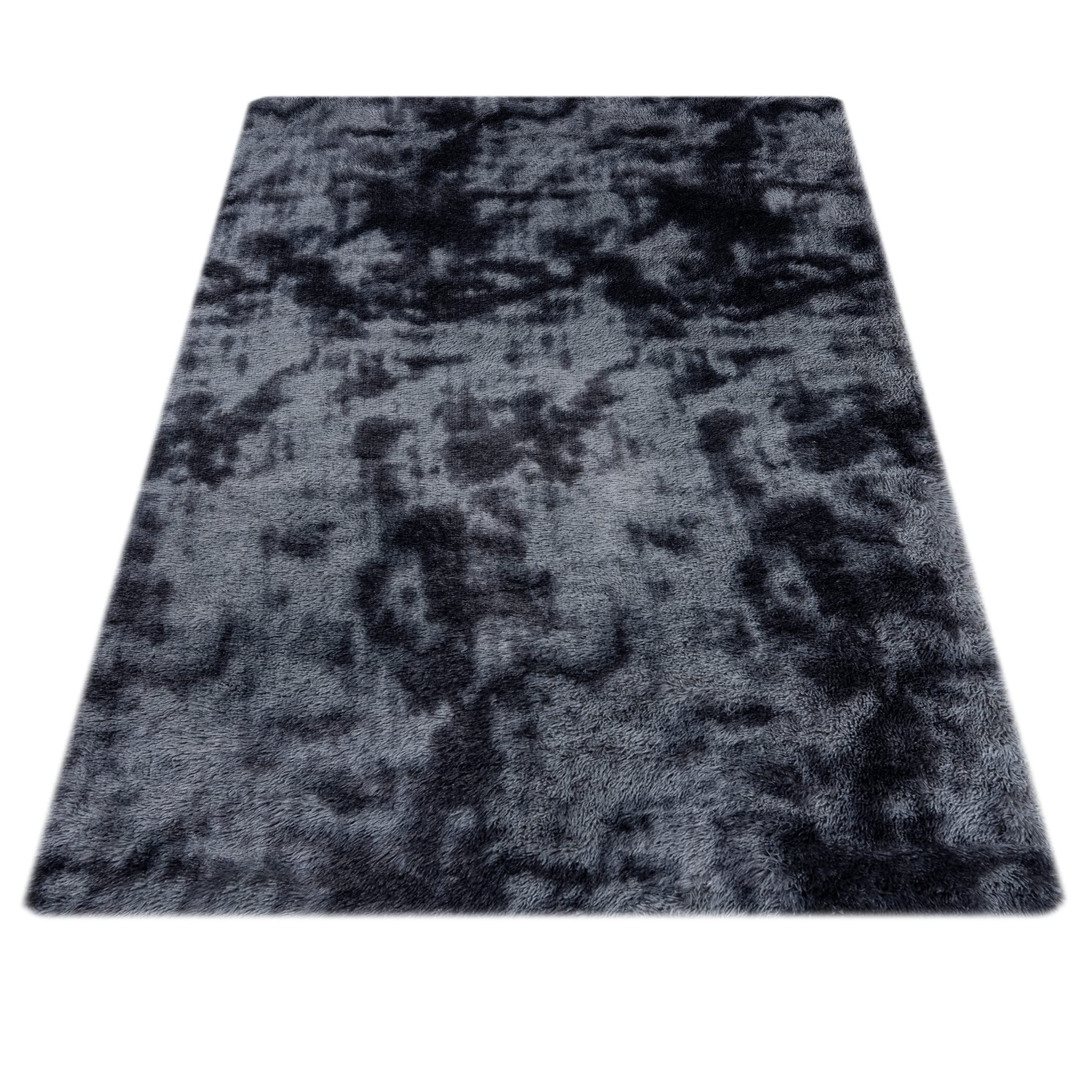 Carpeto Rugs Tappeto Salotto Moderno Peloso - Tappeto Camera da Letto Morbido - Tappeto Cameretta Grande - Tappeti Moderni Soggiorno Pelo Lunga - Grigio - 200 x 300 cm