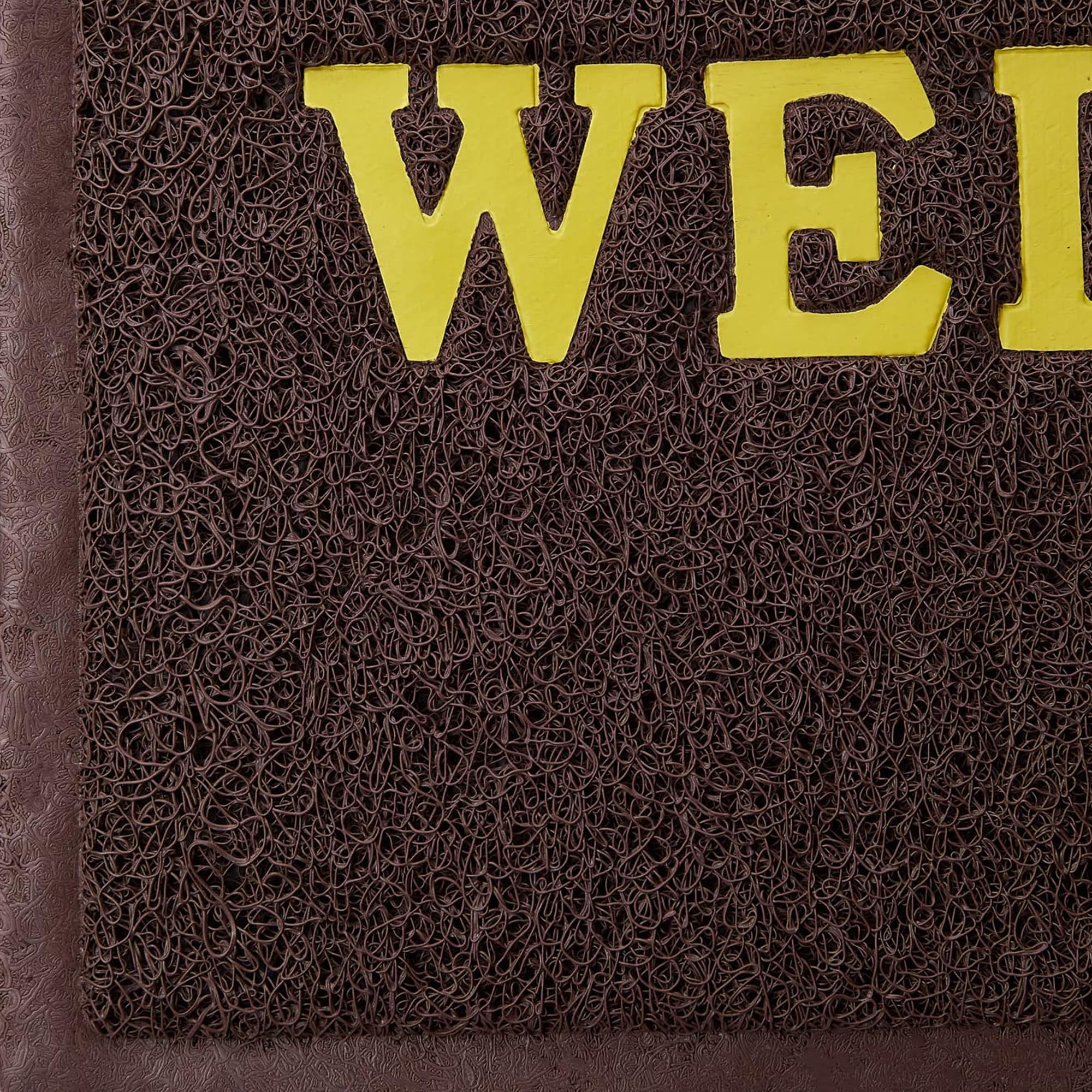 Kuber Industries Welcome Mats for Door Entrance | Door Mats for Office | Foot Mats for Home | Anti Slip Rubber Floor Mat | Large | Wine 2