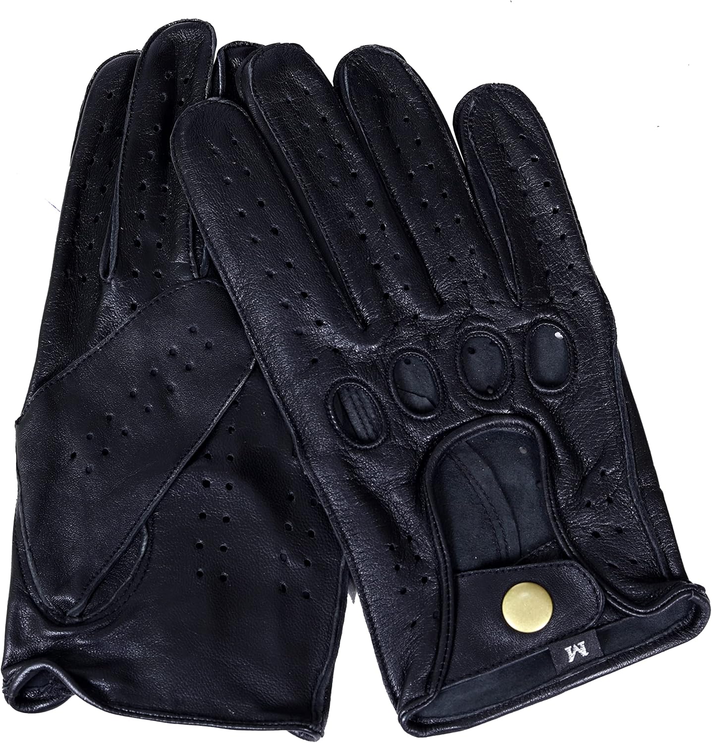 Genuine Leather Fashion Gloves, Motorcycle Knuckle Fit Gloves