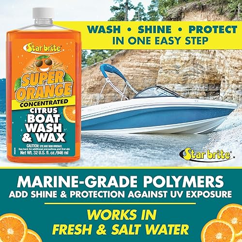 Miniatura 8 de STAR BRITE Jabón y cera para barcos cítricos súper naranja - Fórmula concentrada prémium para un brillo y protección definitivos