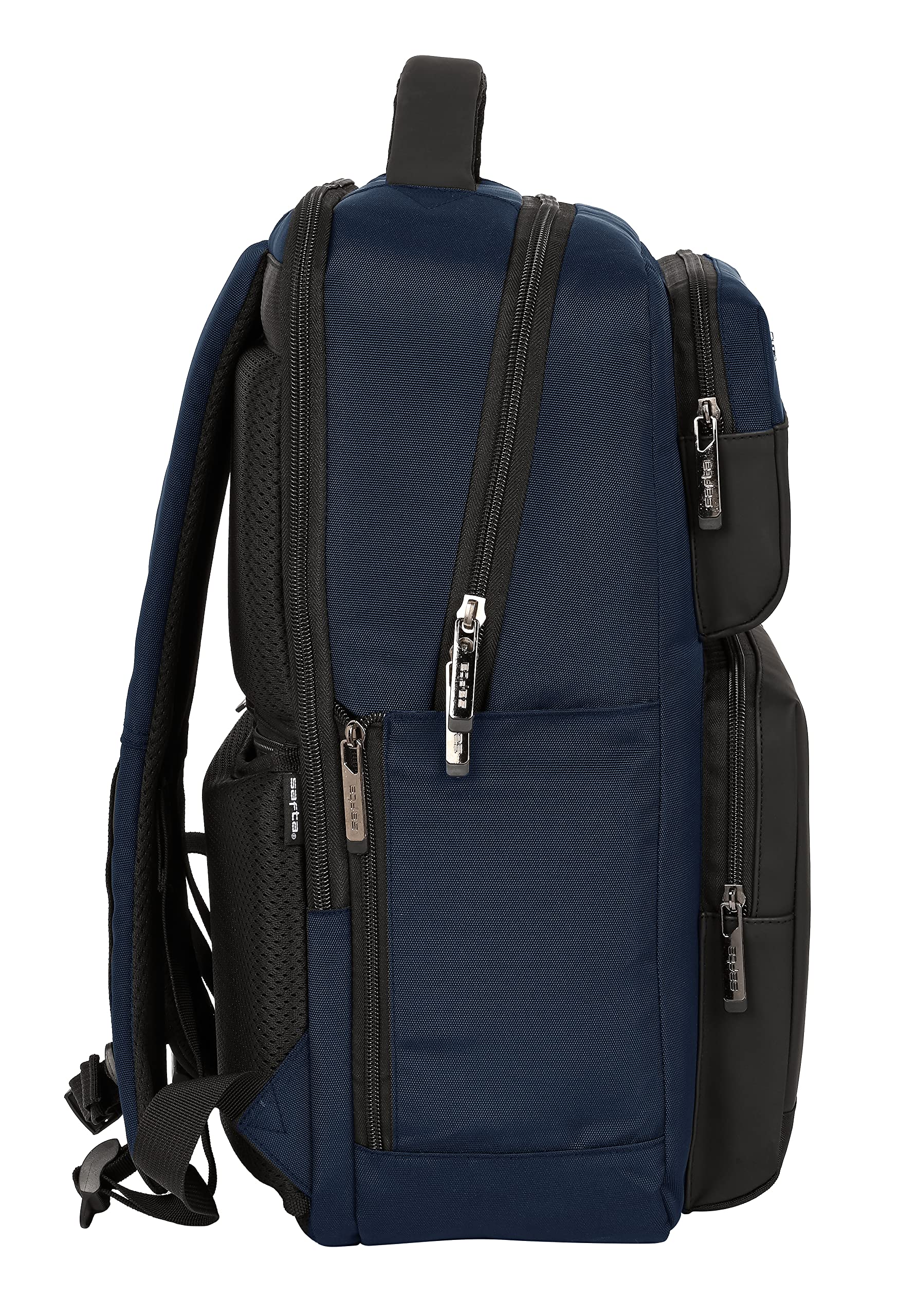 SAFTA - Zaino 2 tasche portatile 15,6" + USB Business Dark Blue 31X44X13Cm, multicolore (642201377)