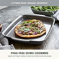 Vista 2 de GreenPan Premiere Ovenware - Bandeja antiadherente de cerámica saludable para hornear de cuarto de hoja de 13" x 9", sin PFAS, utensilios