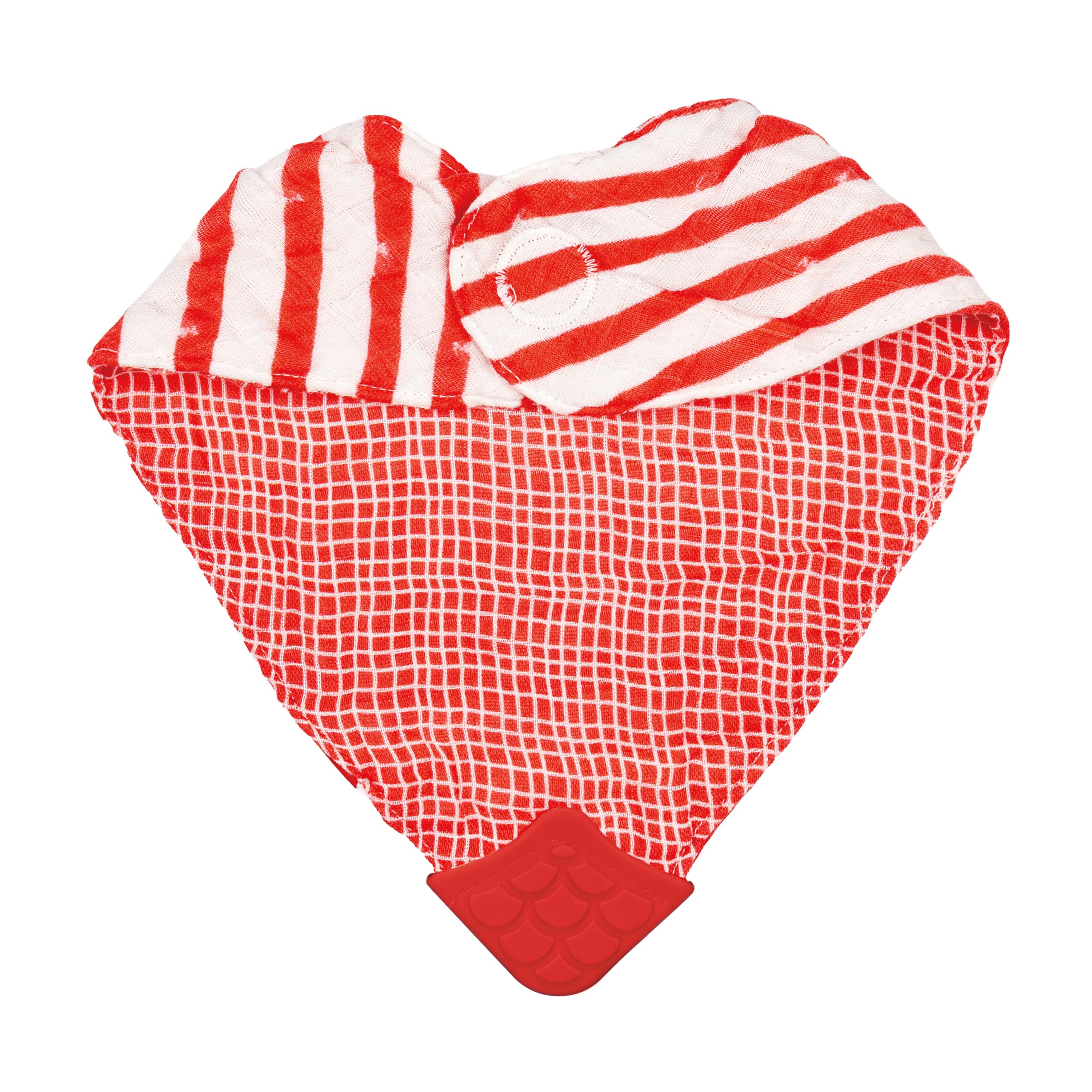Nuby Babero reversible de muselina de algodón 100% natural, 3 piezas, gris/rojo/azul, flechas/rayas rojas/elefantes